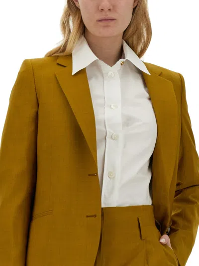 Paul Smith Collared Cotton Shirt With Long Sleeves In Neutral