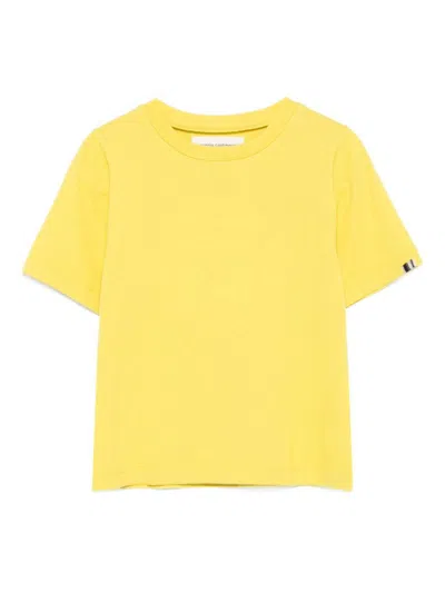 Extreme Cashmere Crew-neck Short-sleeve Top In Yellow