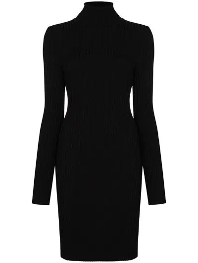 Wolford Viscose Rib Dress Woman Mini Dress Black Size L Viscose, Polyester In Black