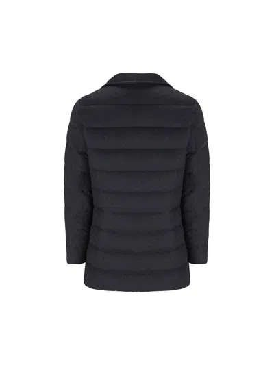 Herno Double-breasted Padded Coat In Black