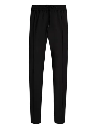Dolce & Gabbana Drawstring-waist Wool Blend Tapered Trousers Clothing In Black