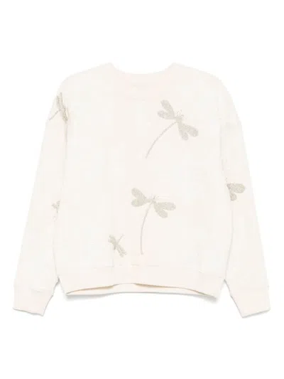 Forte Forte Embroidered Cotton Sweatshirt In Neutral