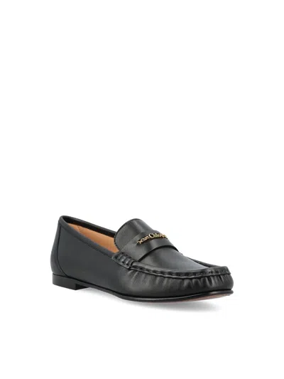 Chloé Chain-detail Loafers In Black