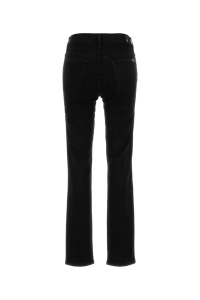 7 For All Mankind Bootcut Skinny 5 Pocket Jeans Black In Black