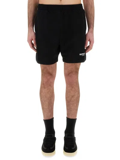 Represent Club Owners Elastic Waistband Back Pockets Shorts In Black