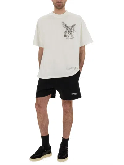 Represent Club Owners Elastic Waistband Back Pockets Shorts In Black