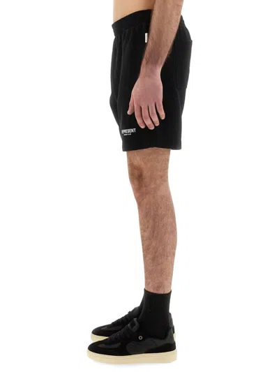 Represent Club Owners Elastic Waistband Back Pockets Shorts In Black