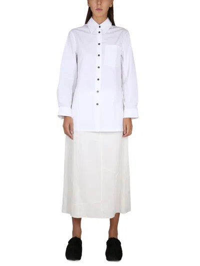 Jil Sander Women's Cotton Skirt In White