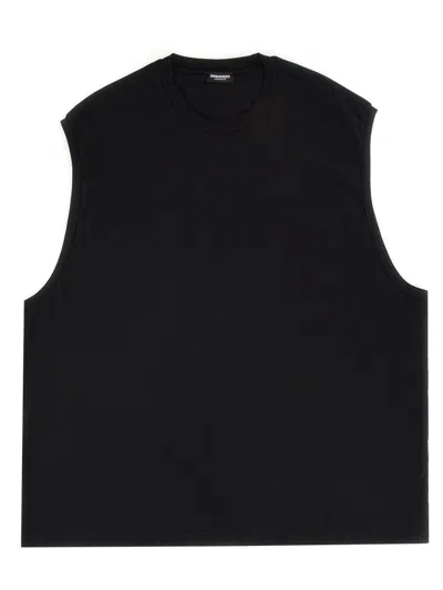 Dsquared2 Sleeveless Crew Neck T-shirt In Black