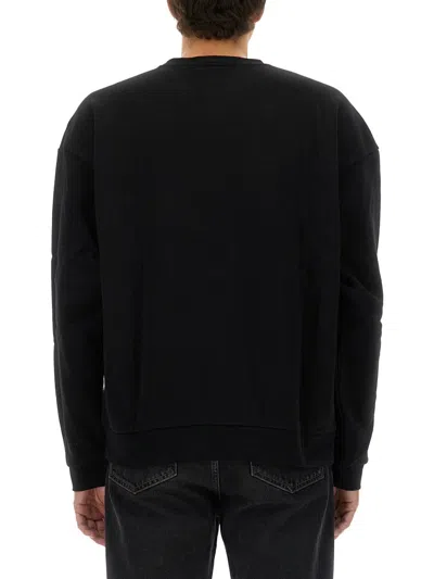Obey Logo-patch Sweatshirt In Black