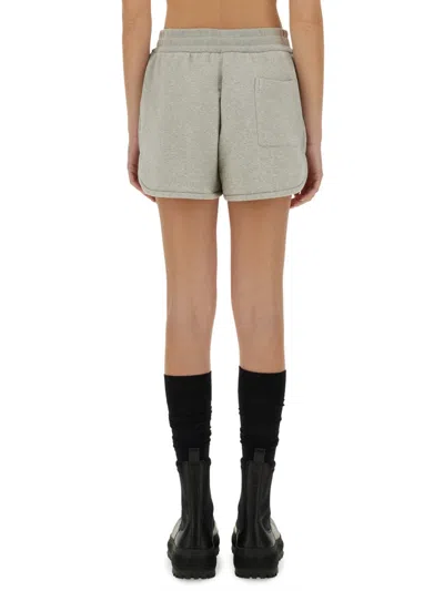 Jil Sander Elastic Waistband Cotton Terry Shorts In Brown