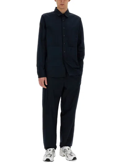 Aspesi Trousers In Cotton Twill In Black