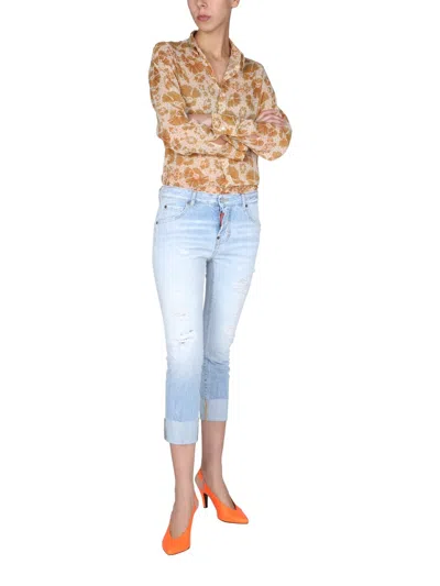 Dsquared2 Dsquared Women Crepe Shirt In Brown