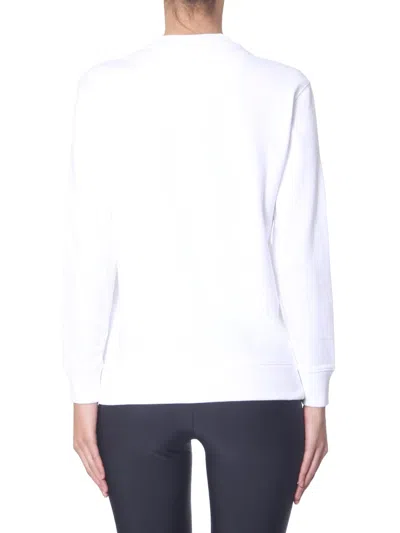 Versace Photographic Print Crew Neck Sweatshirt In White