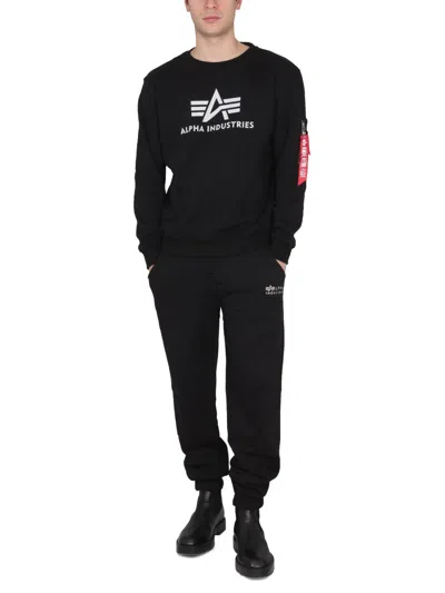 Alpha Industries Crewneck Sweatshirt In Black