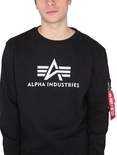 Alpha Industries Crewneck Sweatshirt In Black
