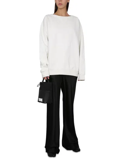 Maison Margiela Crewneck Sweatshirt In White