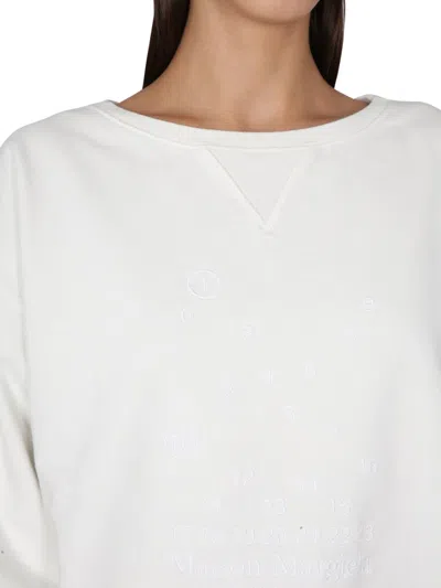 Maison Margiela Crewneck Sweatshirt In White