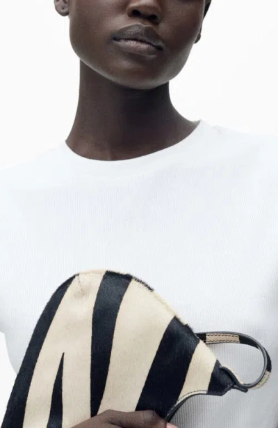 Mango Grommet Cap Sleeve T-shirt In White