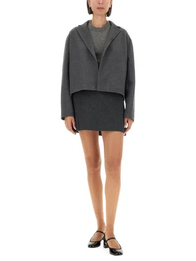 Theory Cropped Jacket In Gray