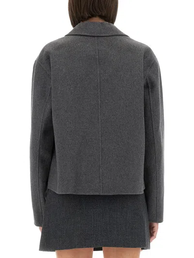 Theory Cropped Jacket In Gray