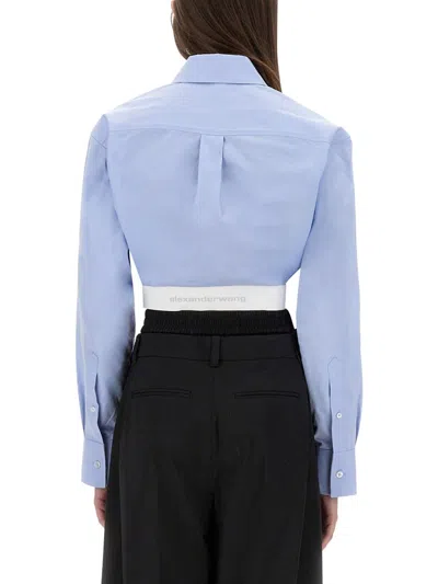 Alexander Wang Women Cropped Shirt In Blue