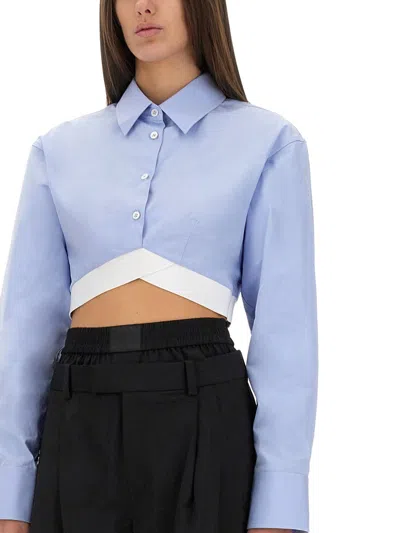 Alexander Wang Women Cropped Shirt In Blue