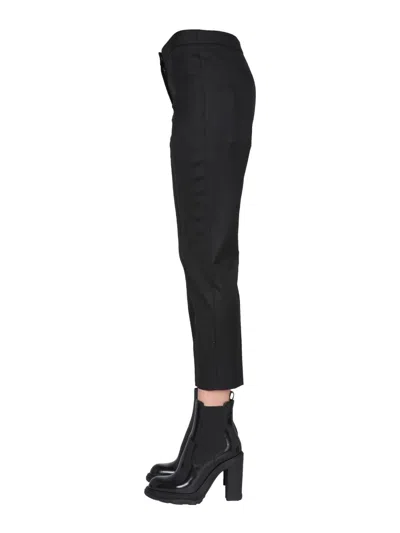 Alexander Mcqueen Cropped Straight Trousers In Black