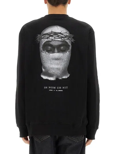 Ih Nom Uh Nit Crown Mask Print Sweatshirt In Black