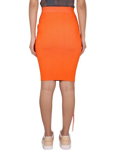 Off-white Cut-out Skirt In Orange