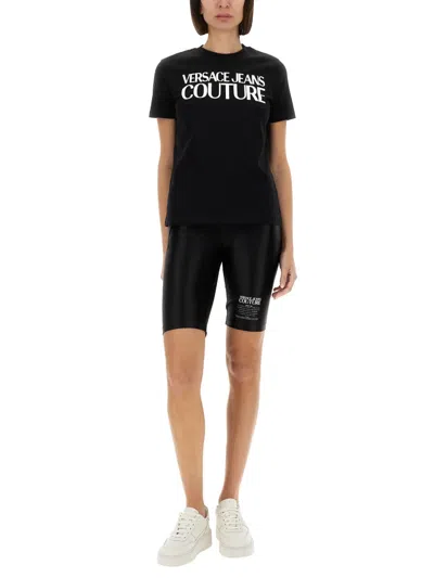 Versace Jeans Couture Logo-print Cycling Shorts In Black