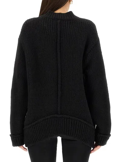 Tom Ford Loose-fit Pullover In Alpaca Blend In Black
