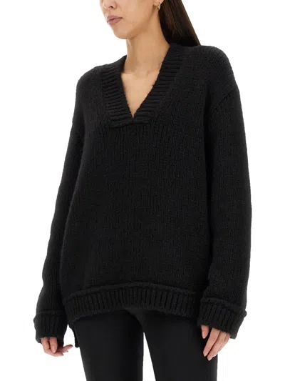 Tom Ford Loose-fit Pullover In Alpaca Blend In Black