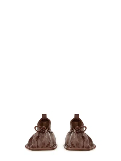 Hereu Elasticated Detail Square-toe Flat Shoes