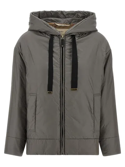 Max Mara The Cube Dark Grey Polyester Daria Padded Jacket In Gray