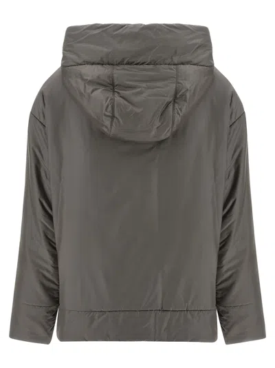 Max Mara The Cube Dark Grey Polyester Daria Padded Jacket In Gray