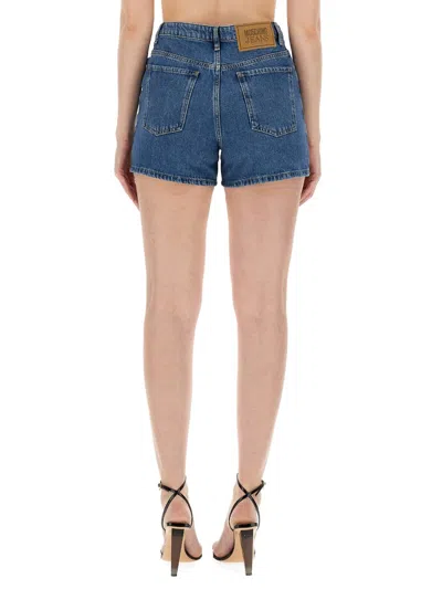 Moschino Denim Bermuda Shorts In Blue