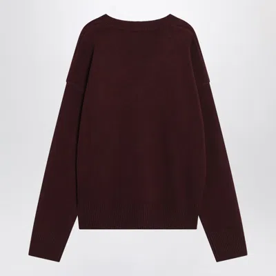 Ami Alexandre Mattiussi Ami Paris Cherry-coloured Wool And Cashmere Sweater Ami De Coeur Men In Black