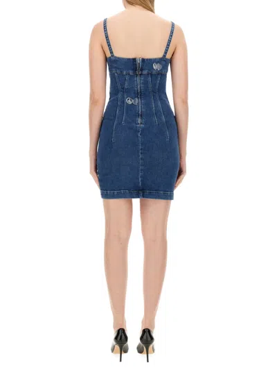 Moschino Symbols Charms Stretch Denim Dress