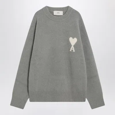 Ami Alexandre Mattiussi Sweater Ami Paris Men Color Grey In Gray