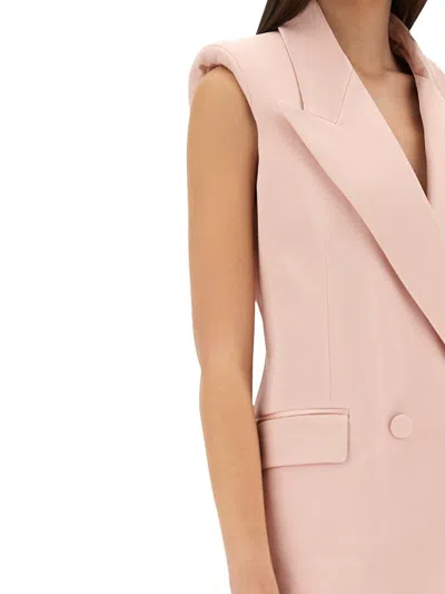 Nina Ricci Sleeveless Jacket With Double-breasted Button Detailing In Pink