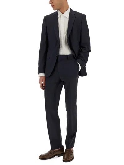 Hugo Boss Tailored Suit Buttoned Cuffs In Black