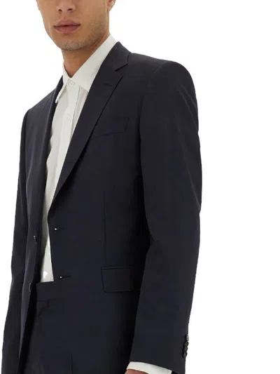 Hugo Boss Tailored Suit Buttoned Cuffs In Black