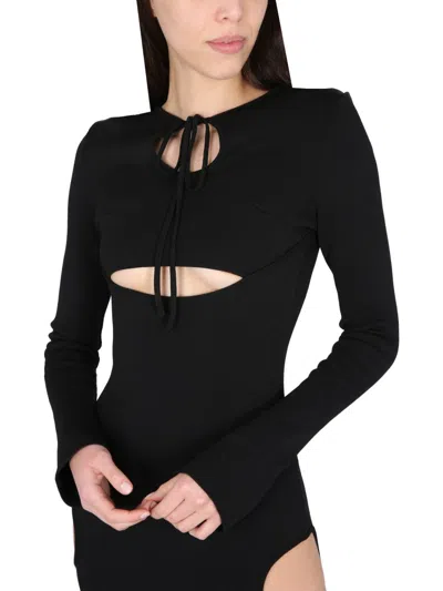 Andreädamo Andreādamo Dress With Cut-out Details In Black