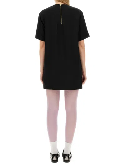Moschino Couture Dress With Logo In Black