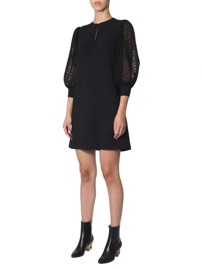 Givenchy Dress With Pleated Sleeves In Black