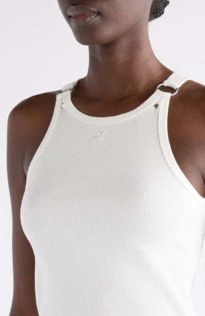 Courrèges Tank Top In White