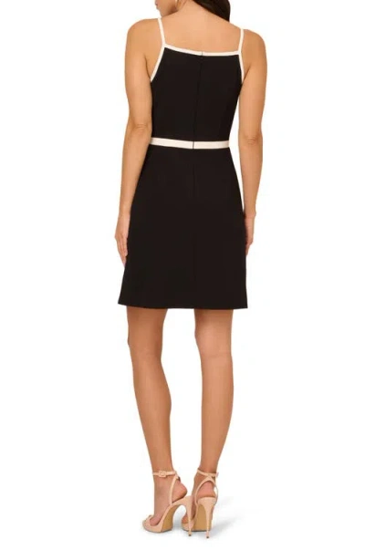 Adrianna Papell Women's Sleeveless Crepe A-line Dress In Black