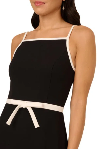 Adrianna Papell Women's Sleeveless Crepe A-line Dress In Black