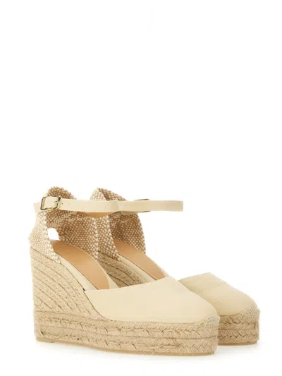 Castaã±er 80mm Ankle-strap Wedge Espadrilles In Neutral